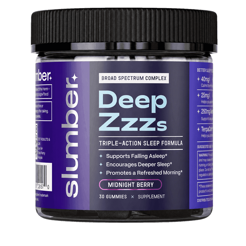 Deep Zzzs Broad-Spectrum sleep gummies in Midnight Berry